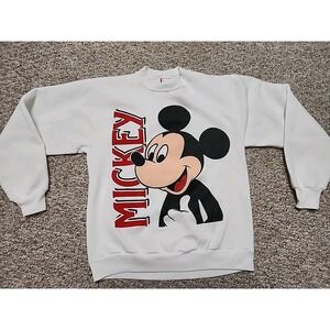 Vintage Disney Designs Mickey Mouse Crewneck Sweatshirt Double Sided Size XL USA